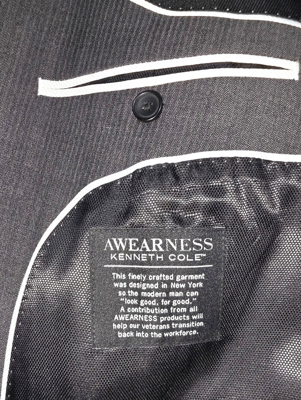 Kenneth Cole Grey 2 Piece Suit Size 50x26 - Picture 7 of 14